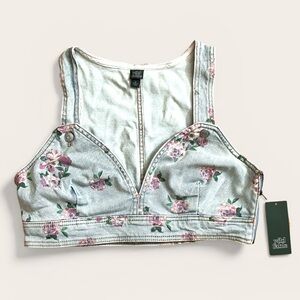 Wild Fable Floral Denim Bralette Top